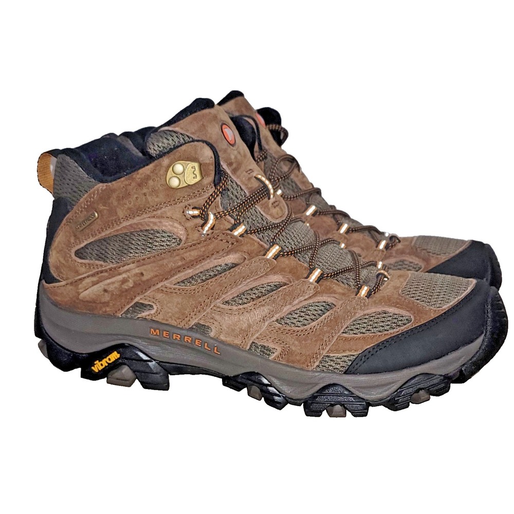 Merrell Moab 3 Mid Waterproof Hiking Boots Men's Earth Brown Shoes Size 11 M